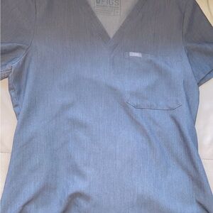 Figs gray  V-Neck Scrub Top